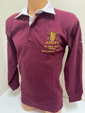 CLEARANCE: Army Armed Forces Veteran Rugby Shirt - Burgundy Small