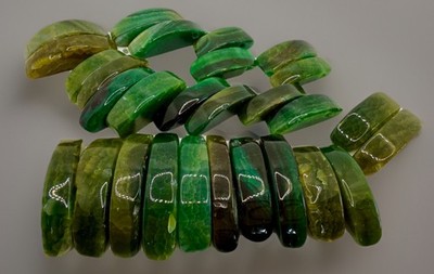 Large Lot Of Agate Dagger Beads Qty:28