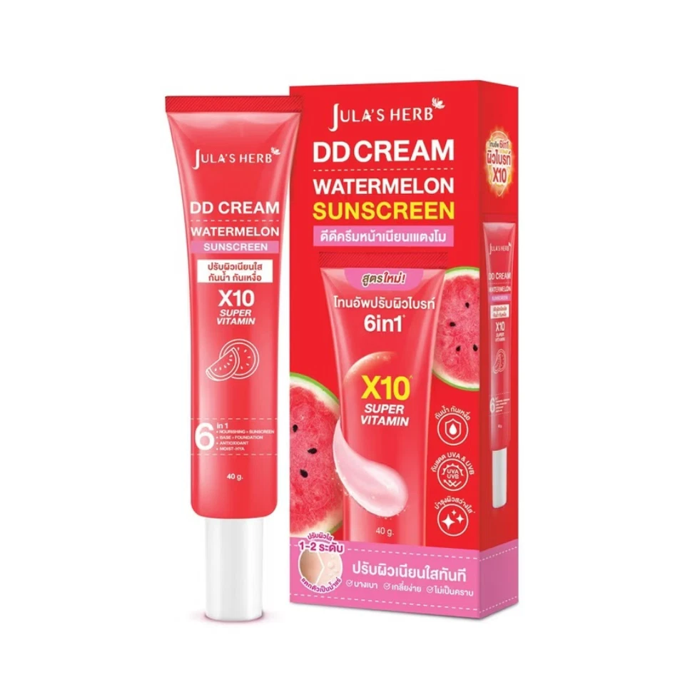 Jula's Herb DD Cream Watermelon Sunscreen SPF50 PA+++ Brightening Skin 40 ml x 3 - Image 2 of 4