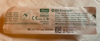 29 x 10 ml sterile Spritzen BD Emerald Luer Tip 