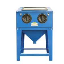 90 Gallon Sandblasting Cabinet Benchtop Cabinet with Blasting Gun 4 Nozzle BLUE