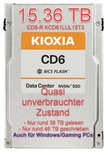 KIOXIA CD6-R 15,36TB NVMe SSD KCD61LUL15T3 auch für Win/Gaming PCs! +M.2 Adaper