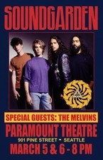 SOUNDGARDEN Live at the Paramount Event Poster 11x17 inch