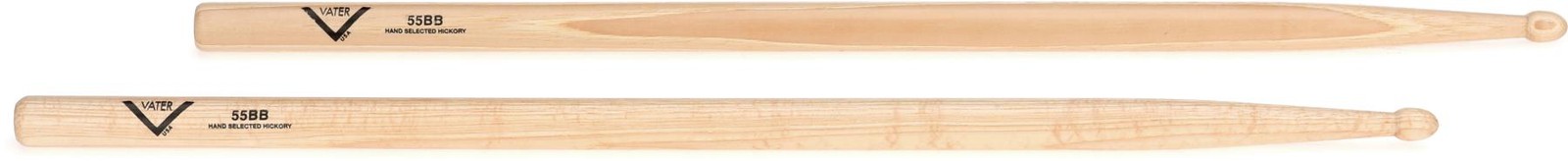 Vater American Hickory Drumsticks - 55BB - Wood Tip 2-pack Bundle 3990₽