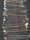 Costume Jewellery Job Lot Bundle - X30 Fine Chain Necklaces w/Various Pendants