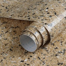 Brown Marble Adhesive Film Peel and Stick Wallpaper 17.7''X118'' Granite Look...