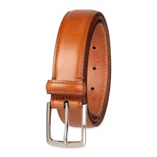 Haggar Men's Classic Stitch Dress Belt Tan Large