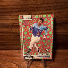 2026 Topps Ryan Ritter #18 Holiday Polka Dots Green/Pink RC - Rockies