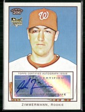 2009 Topps T206 Jordan Zimmermann #NFA-10 Piedmont RC Auto Nationals