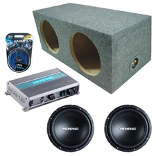 Sealed Rear Angle Dual Enclosure w/ SRX1244 12" Sub, 600W Amplifier &  Amp Kit