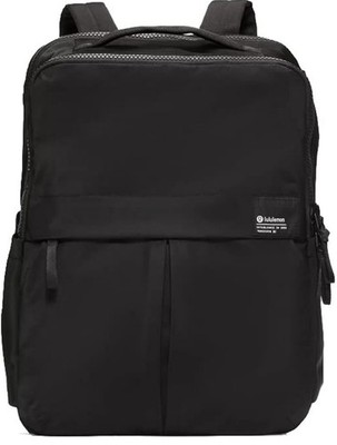 lululemon Black Backpack Zip Closure Fits 16'' Laptop Interior & Exterior Pockets