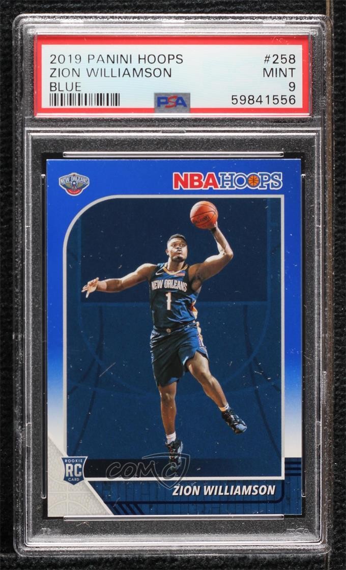 2019-20 Panini NBA Hoops Blue Zion Williamson #258 PSA 9 MINT Rookie RC 0b3o