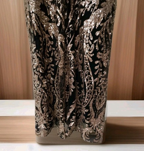 MAY QUEEN Couture Glitter Mermaid Maxi Dress Fantastic Size 10 - Picture 7 of 7