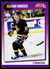 Sergio Momesso, 1991-92 Score American, #121, Vancouver Canucks,