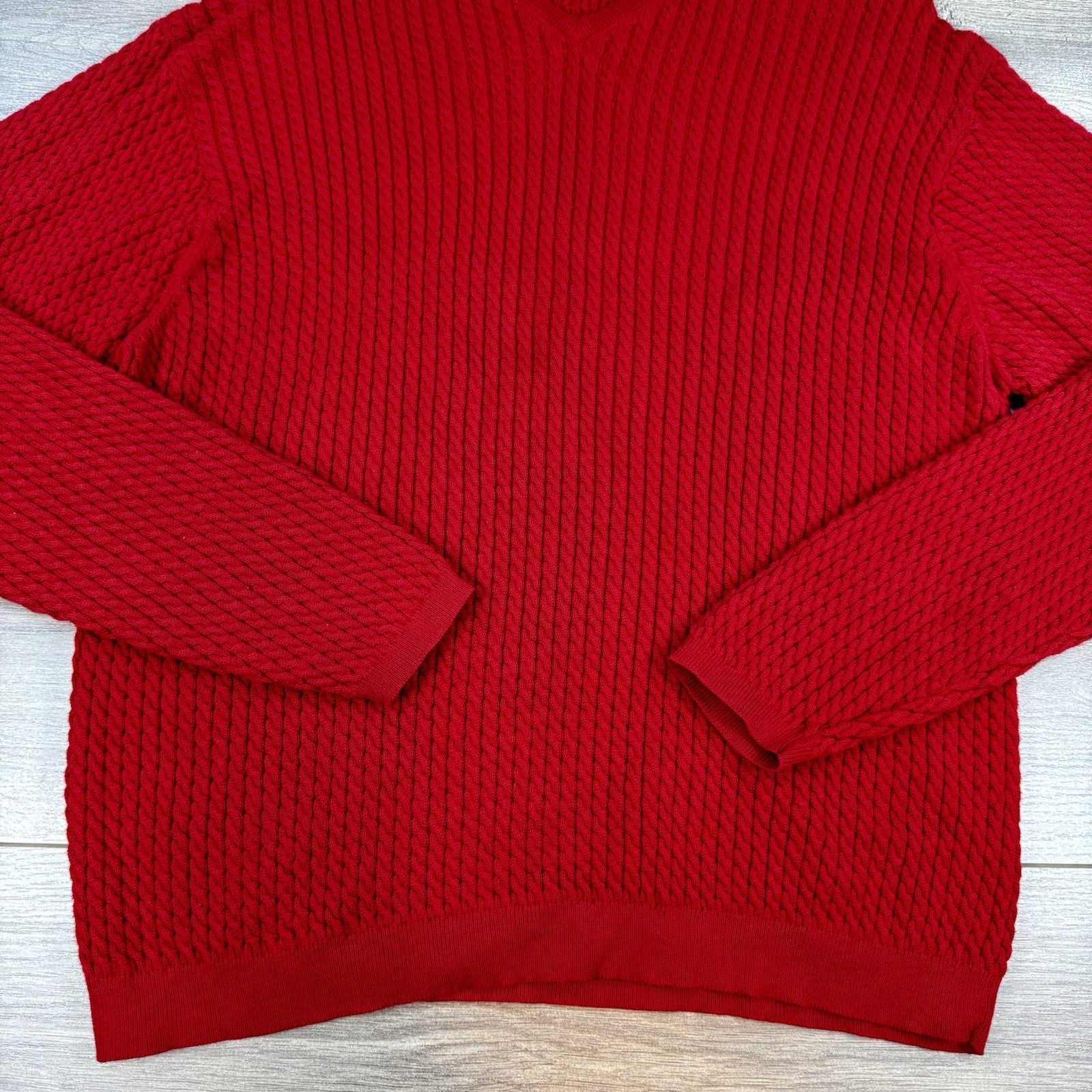 Vtg Pendleton Cable Knit V-Neck Pullover Sweater … - image 6