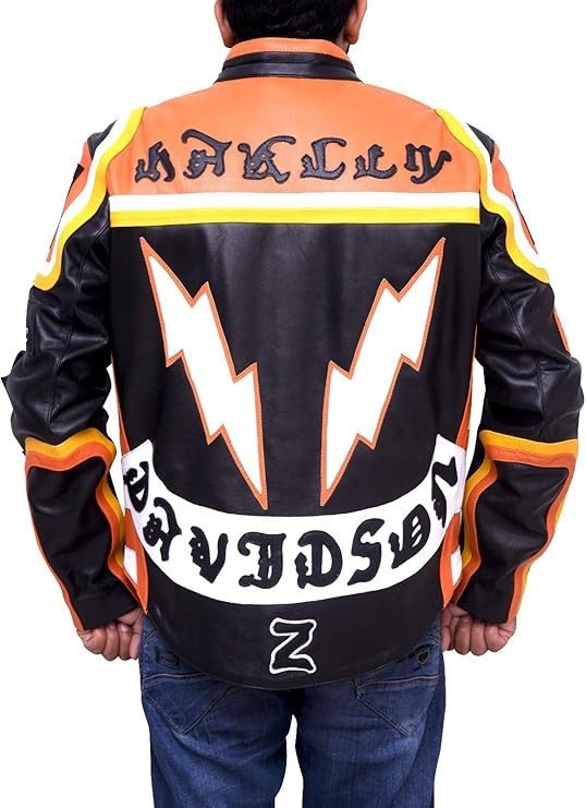 Harley Davidson Mickey Rourke Don Johnson Motorcycle Biker Real Leather Jacket
