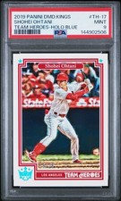 2019 DIAMOND KINGS TEAM HEROES HOLO BLUE #TH-17 SHOHEI OHTANI 18/25 PSA 9