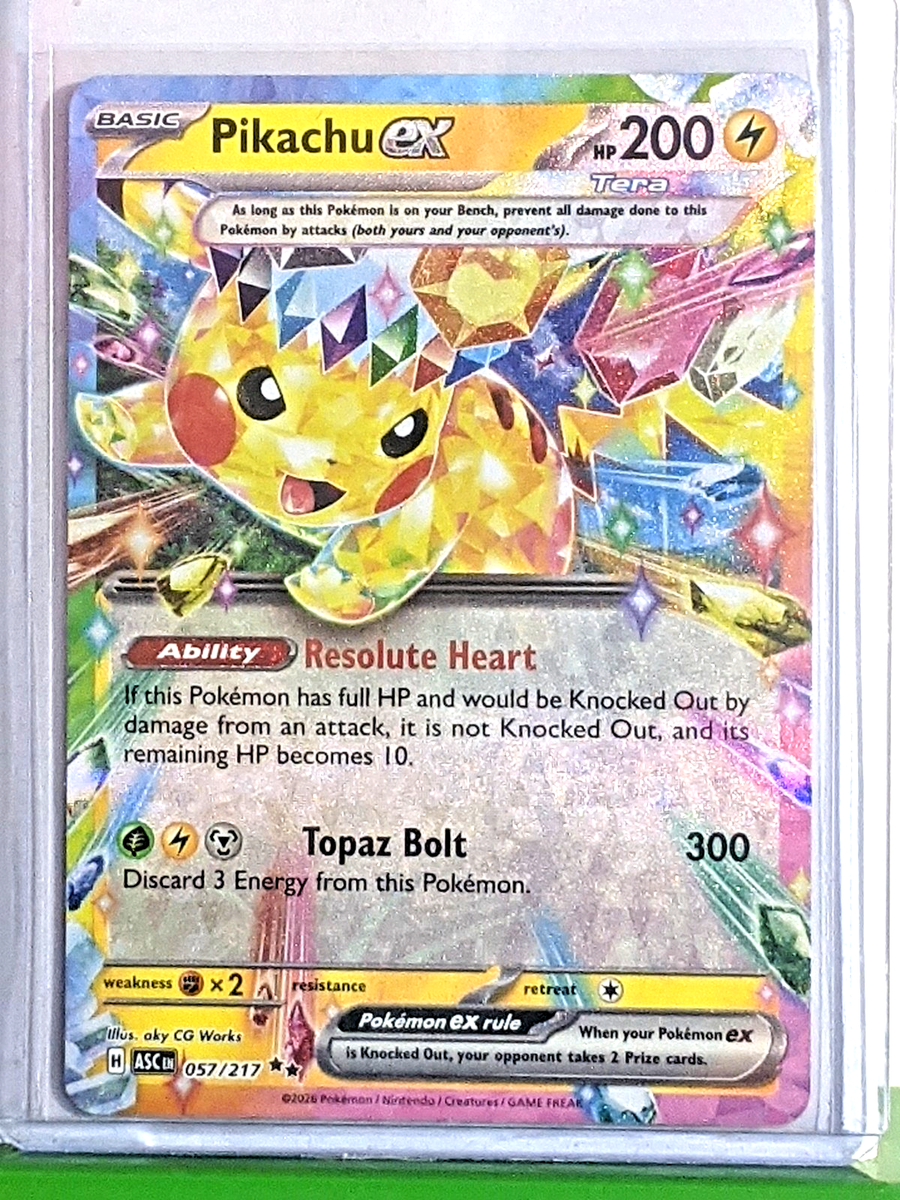 Pikachu ex 057/217 Me: Ascended Heroes Holo Double Rare NM Pokemon