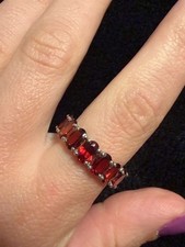Red Oval Eternity Ring