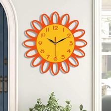 Blume Form Wanduhr Stille Wohnzimmer Schule