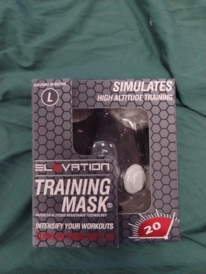 Elevation Training Mask 20 Simulates High Altitude Training Large Small Box Tear