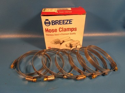 LOT OF 8 McMaster-Carr 5415K41, Breeze Hose Worm Drive Clamps, Stainless Steel