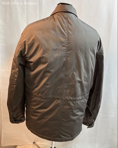 Murano Mens Jacket Coat Gray Insulated Zip Buttons Puffy Sz L - Picture 6 of 11