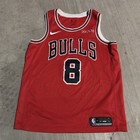 Nike Swingman Chicago Bulls Red Jersey Mens 48 M w/ ZENNI Patch LaVine #8 NBA — photo 1