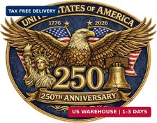 2Pcs USA 250th Anniversary Car Decal, Patriotic Eagle 1776-2026 Vinyl for Car, T