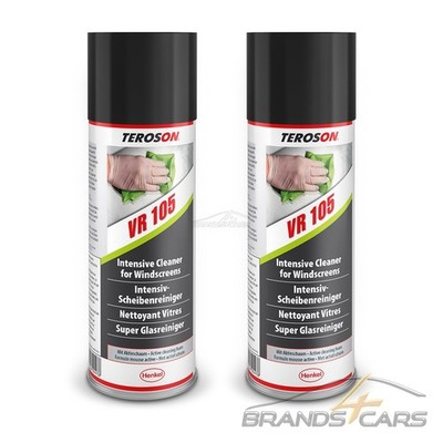 2x TEROSON VR 105 500ml INTENSIV SCHEIBEN-REINIGER AKTIVSCHAUM GLASREINIGER 9537