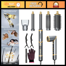 5-in-1 Multi Hair Styler Dryer Brush - 110,000 RPM, Ionic Hot Air Brush for Fast