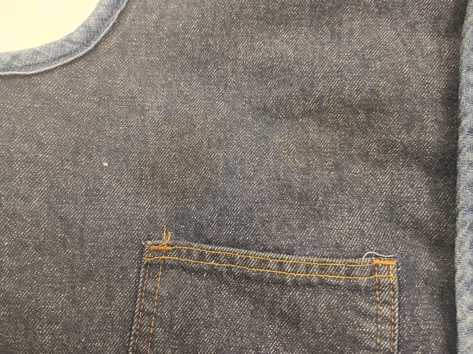 Vintage Carhartt Denim Boa Lined Snap Pocket Vest Men's Size XL Made  In USA thumbnail 12