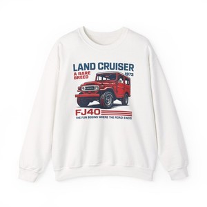 Sweat Col Rond Toyota Land Cruiser FJ40 1973 Vintage - Neuf Avec étiquettes - Style Rétro 4x4