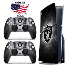 Las Vegas Raiders PS5 Console  Controller Vinyl Skin Wrap Decal Set