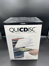 Quicdisc CD Jewel Case Cover CD Disc Storage Rack Tower Plastic Organizer White