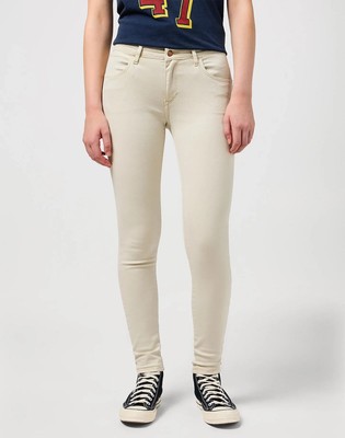 WRANGLER Mid Rise Cotton Skinny Fit Stretch Denim Jeans - Vintage White W28 L32