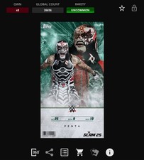 VIDEOGAME Topps WWE Slam 25 - MAIN EVENT STUBS Base - PENTA