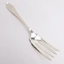 Kalo Sterling Silver Handwrought Hammered Cold Meat Fork 2.2ozt G44s No Mono