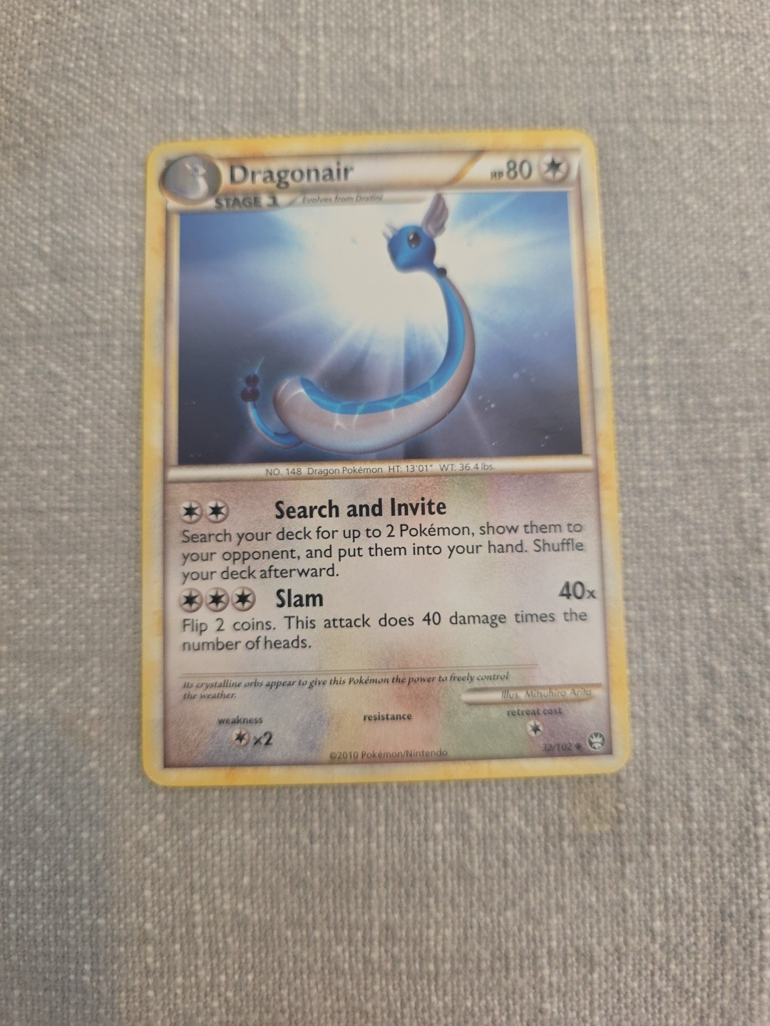 Pokemon Card HS Triumphant Dragonair Uncommon 32/102