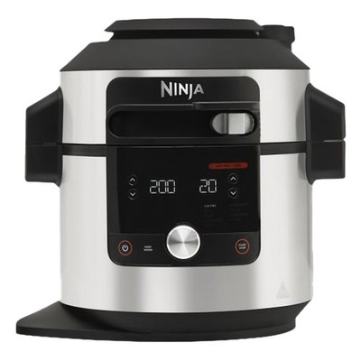 Ninja OL650EU Foodi MAX 12-in-1 SmartLid Multikocher edelstahl, 12 Funktionen