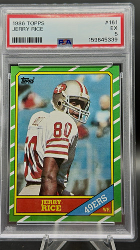 Topps 1986 Jerry Rice Rookie #161 49ers PSA 5