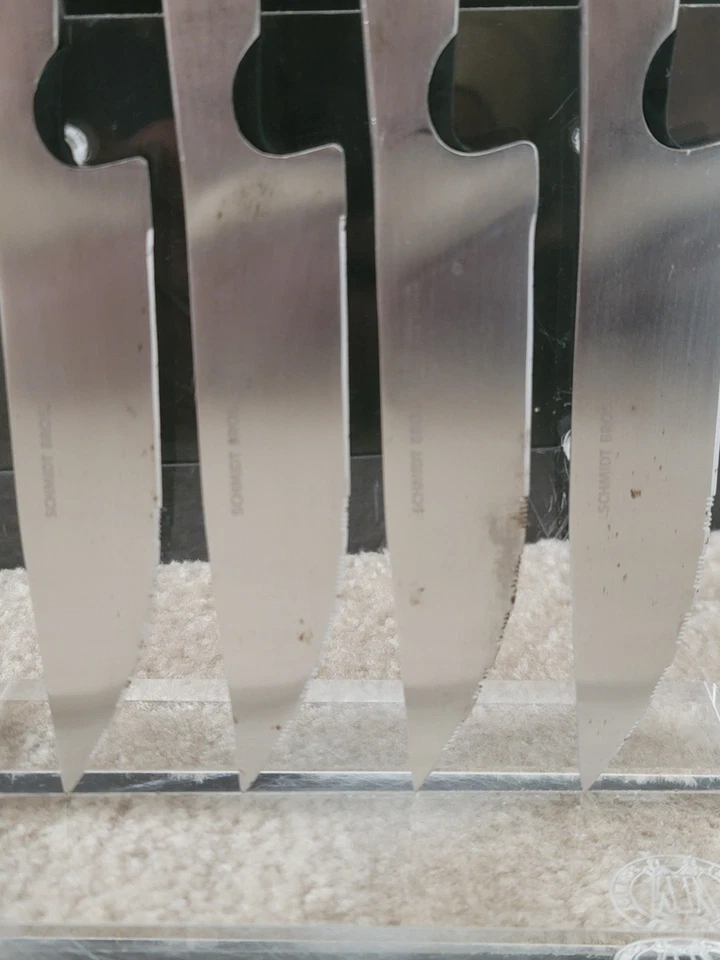 Juego de 5 cuchillos para carne Schmidt Bros. Heritage Series #9 4 piezas, todo acero Foto 2 de 4