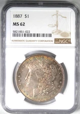 1887 Morgan Silver Dollar NGC MS62 VAM-13A. Toned *plus video*..