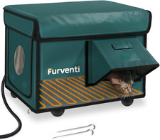 Outdoor Heated Cat House in Winter,Extremely Insulated Weatherproof,Feral Cat