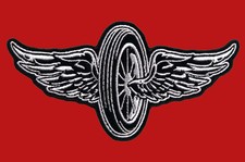 FLYING WHEEL EMROIDERED 11 INCH (XXL) MC BIKE...