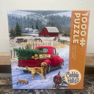 Cobble Hill 'Christmas On The Farm' 1000 Piece Puzzle 19" x 27" NEW | eBay
