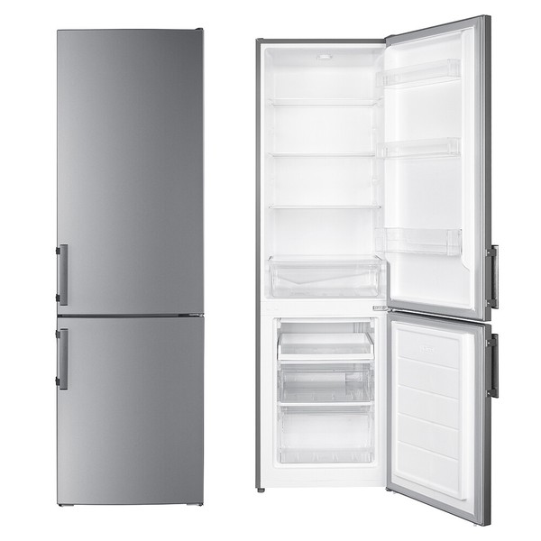 Wolkenstein KüHl-Gefrierkombination KüHlschrank Inox Design KGK280D 262L-image