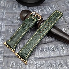 Lizard Leather Watch Band for Apple Watch size 38/40/41mm Exotic Leather