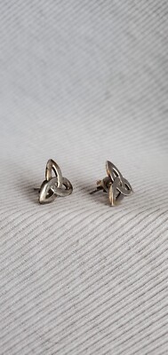 ShanOre Sterling Silver Celtic Trinity Knot Stud Earrings
