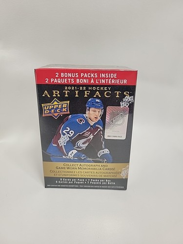 2021-22 Upper Deck Artifacts Hockey Blaster Box Sealed 7 Packs , 5 Card Packs